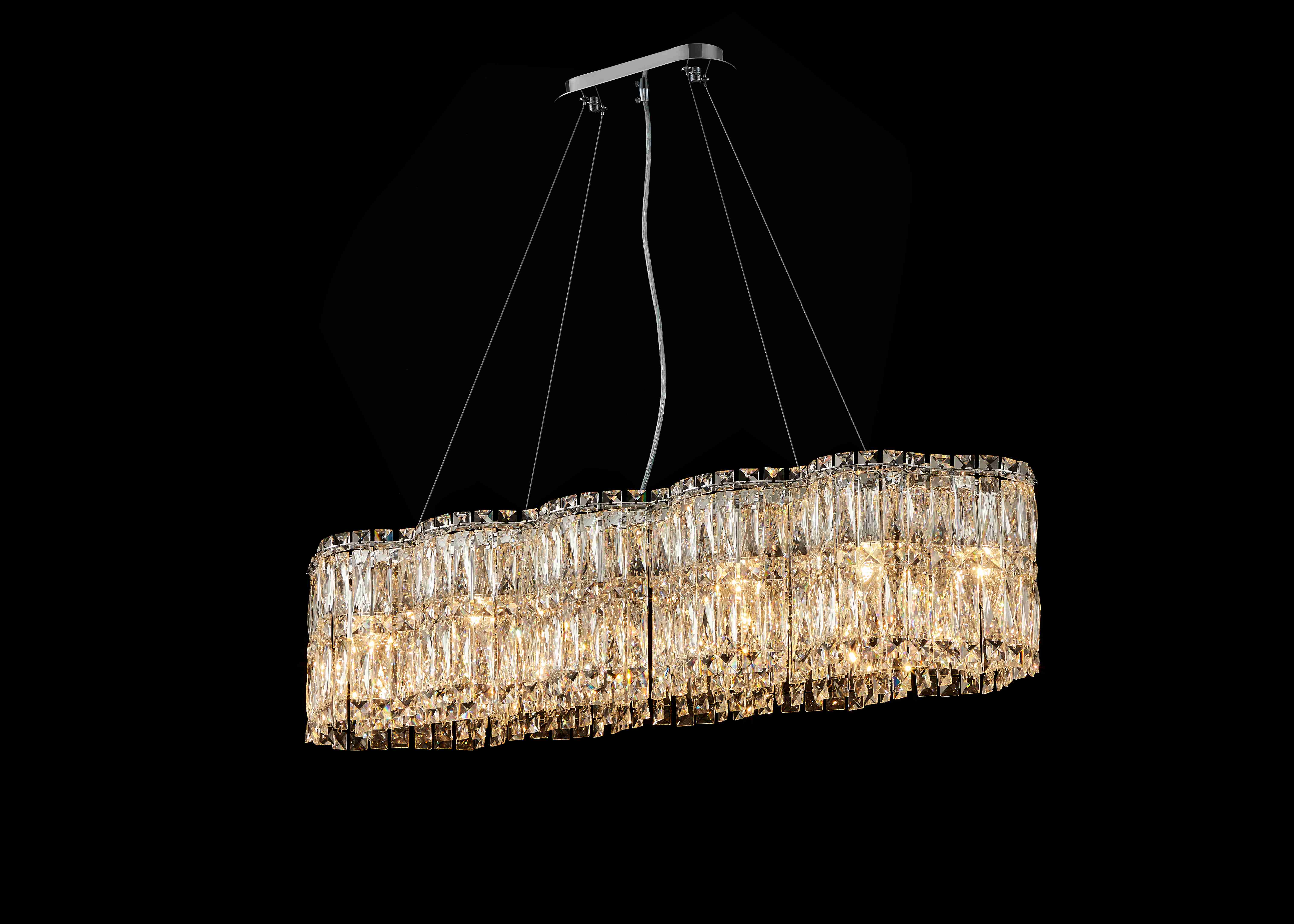 Люстра 1000*300*240, 12*E14, 40W NewRgy Cristallo NW020-L1000*W300*H240 CHROME, Хром