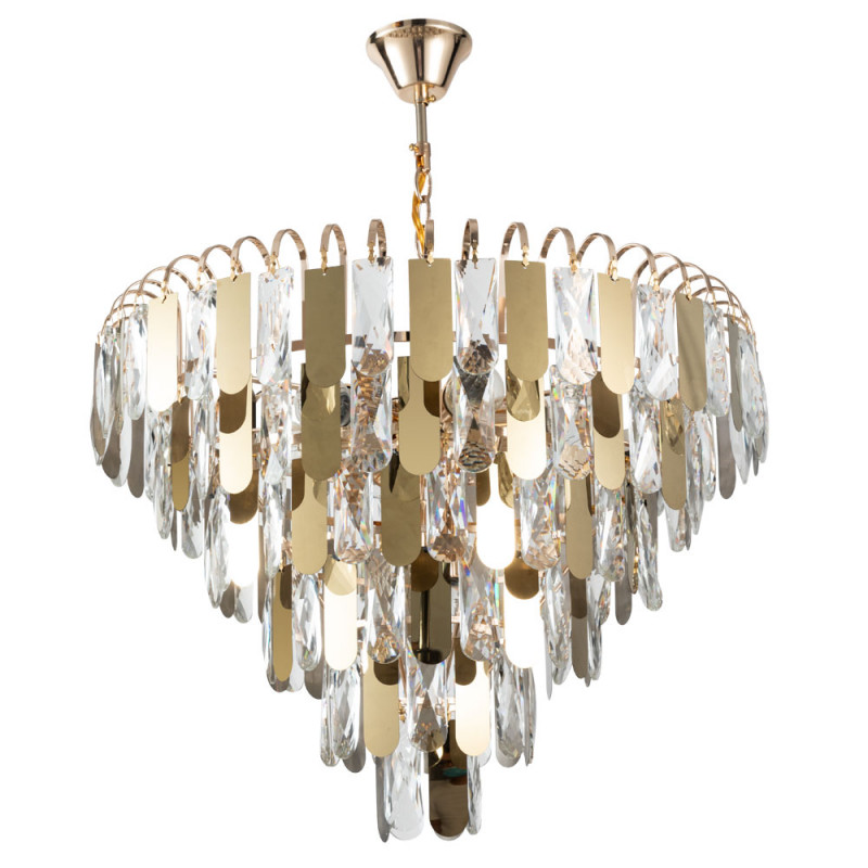 Подвесная люстра Arte Lamp Vivien A2719SP-8GO, диаметр 54 см, золото