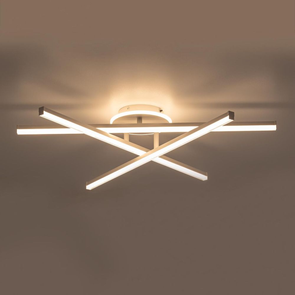 Люстра потолочная с пультом 94*14 см, LED 75W 3000-5500K Citilux Trent CL203630 белый