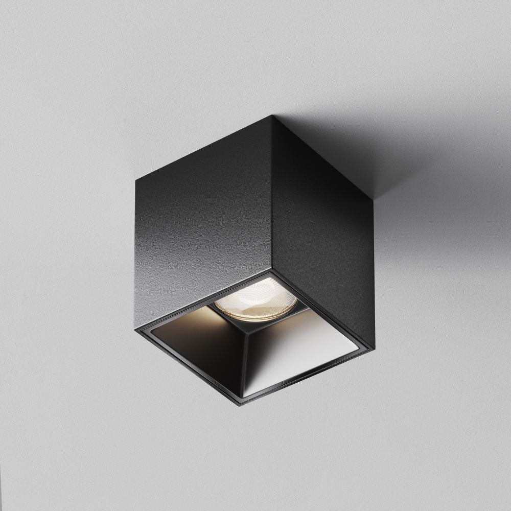 Светильник  C064CL-5W4K-SQ-B 5,3*5,3*-6 см, *LED*5W, 4000K, Maytoni technical Alfa LED C064CL-5W4K-SQ-B, Черный
