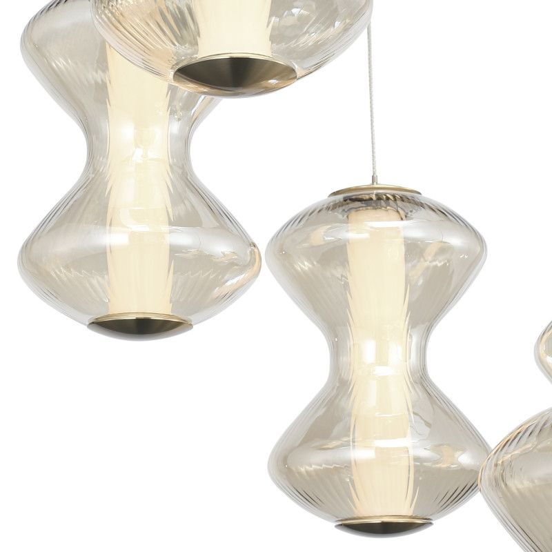 Каскадная люстра *45*-200 см, 1*LED, 28W, 3000K, ST-Luce Spine SL6136.233.01, золотой
