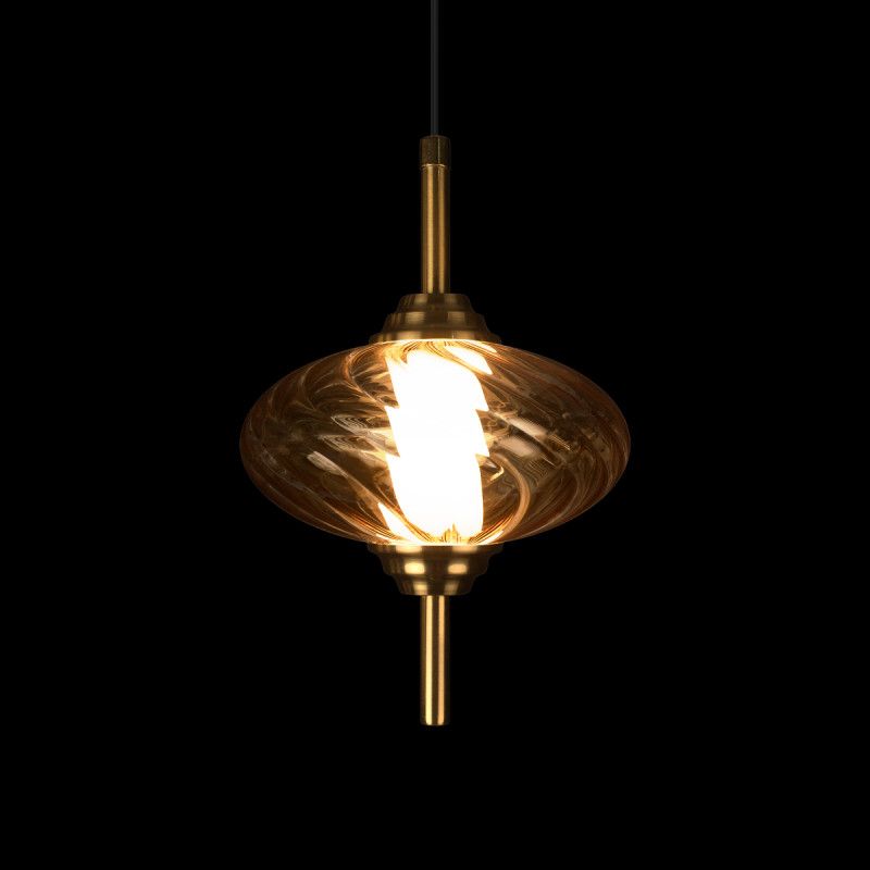 Подвесной светильник *15*-22,5 см, 1*LED*30W, 4000K, LOFT IT Helix 10421/C Amber, бронзовый