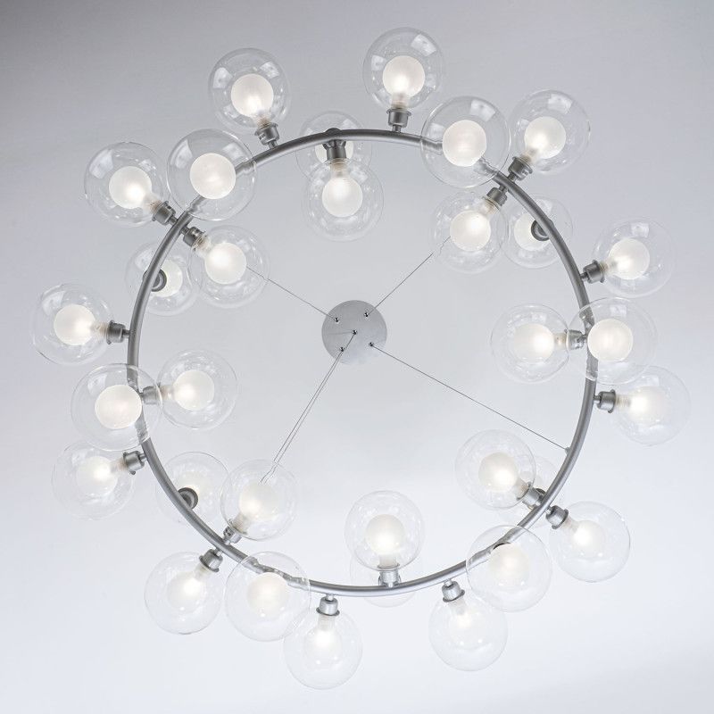 Подвесной светильник 95*80/110 см, 32*G9 MODESTYLE MS.6030.32 SL серебро