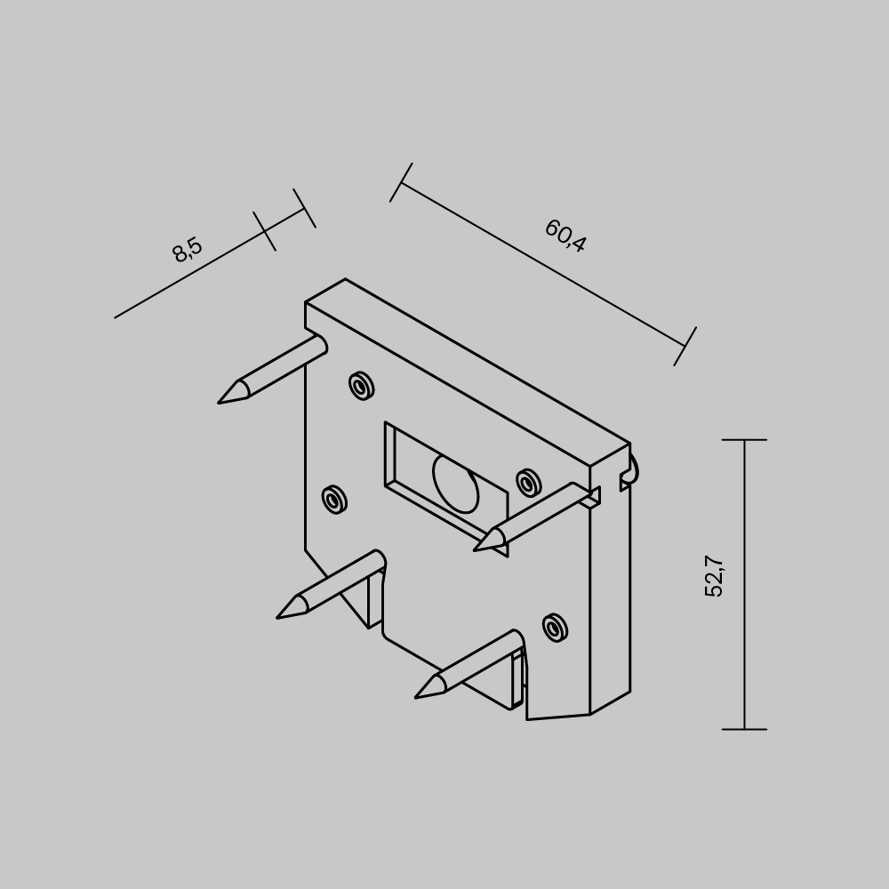 Торцевая заглушка Maytoni Exility TRA034D-EC-422B, черный