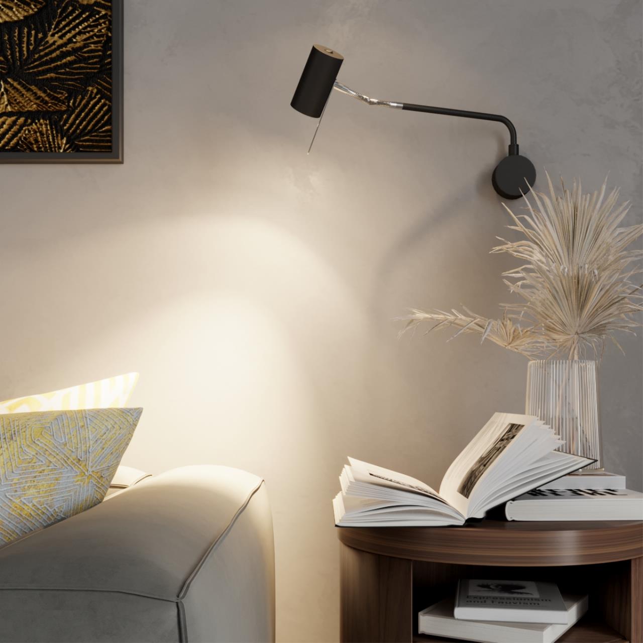 Светильник 20 см, Odeon Light GIGI 4381/1W, черный