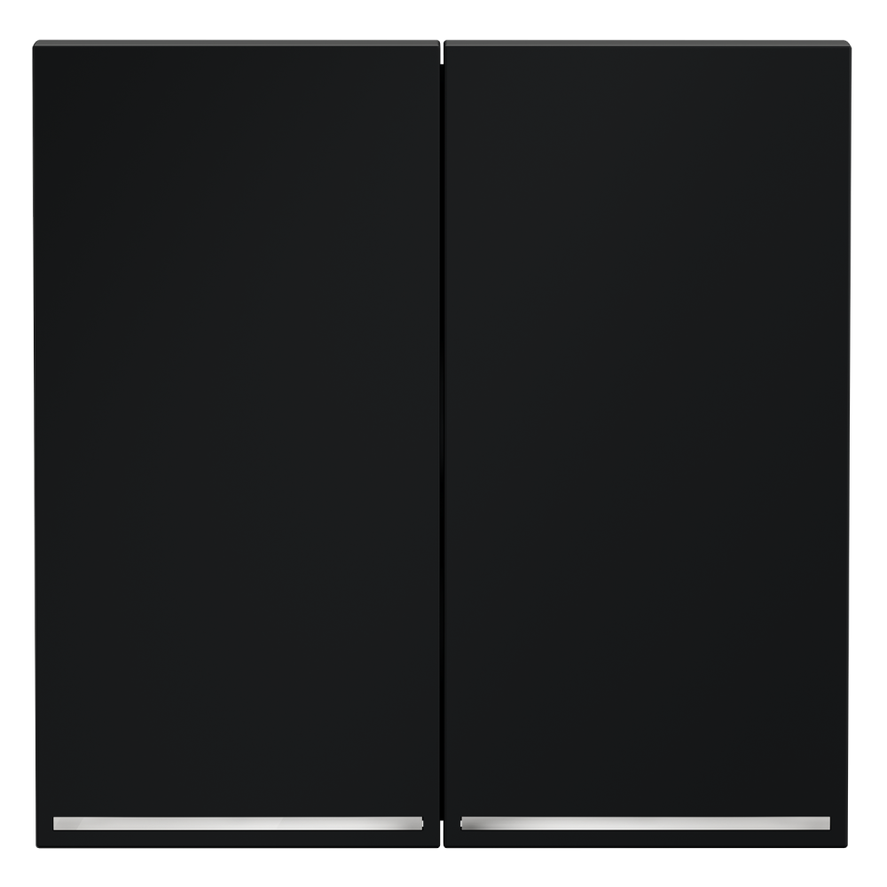 Клавиши для выключателя/переключателя двухклавишного с подсветкой, графит Voltum S70 VLS000407, Пластик Soft touch