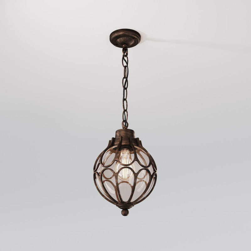 Уличный подвесной светильник Maytoni Via O024PL-01G, черный с золотом