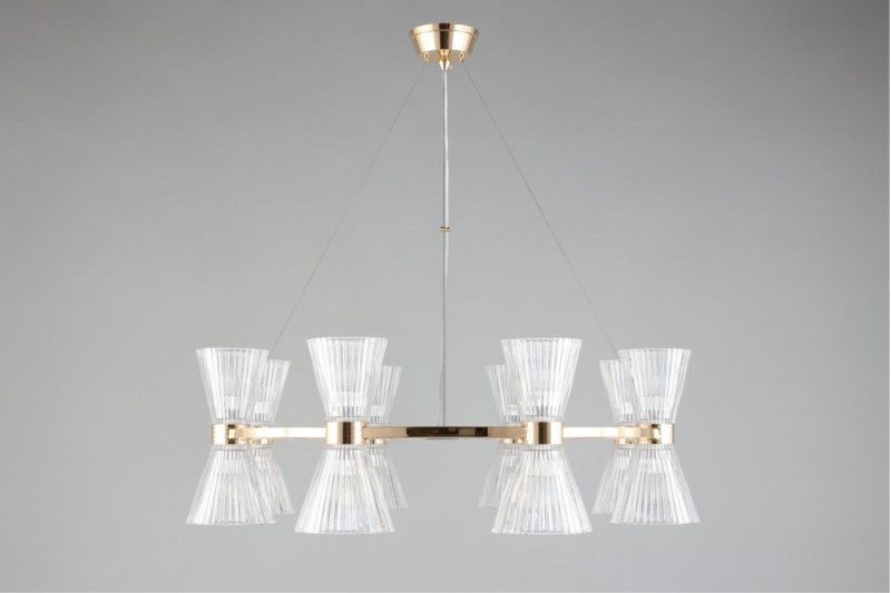 Подвесная люстра 85*70-170 см, 16*E14, 40W, Aployt Elinor APL.801.03.16, золотой