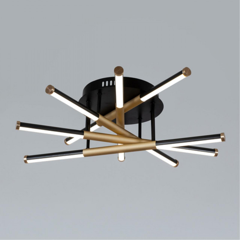 Светильник 60 см, 55W, 3000-6000K, Arte Lamp Fernando A2199PL-5BK, черный-золото