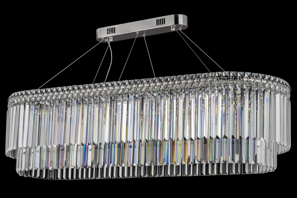 Люстра подвесная ** см, Led лента*LED*150W, 3000/6000K, Arti Lampadari Ovindoli Gold Ovindoli L 1.5.120x40.101 N, Никель