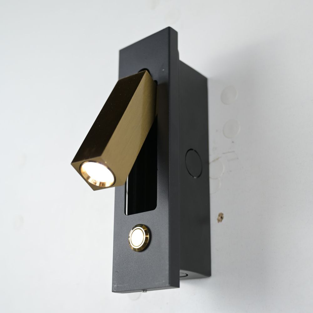Бра Chelsom WALL LED DOCK BRASS 17*5*17 см, 1*LED*3W, 4000K, ImperiumLoft 2000000118499, Латунь, Чёрный