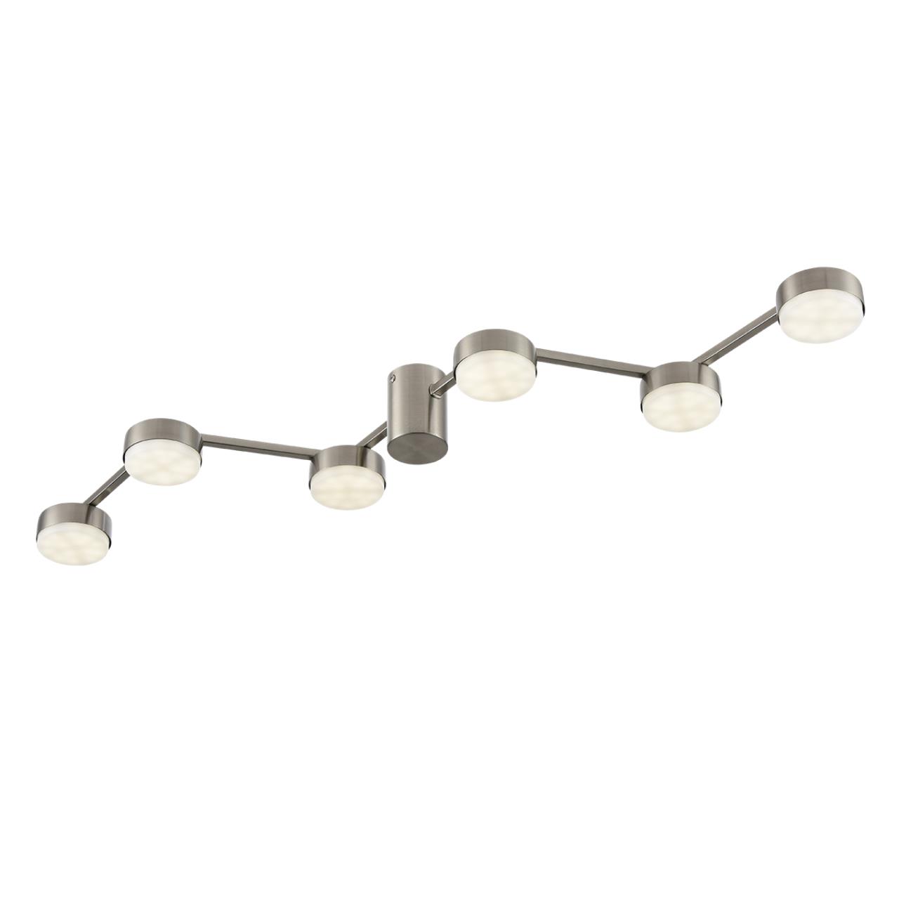 Люстра потолочная 20*92*8 см, 6*GX53 Lumion Sanata 8116/6C никель