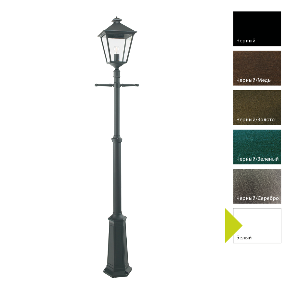Фонарный столб 32*32*191-279 см, E27*100 (накал.) 77 (гал.)W, Natural Concepts Norlys London Big 289B, W (Белый)