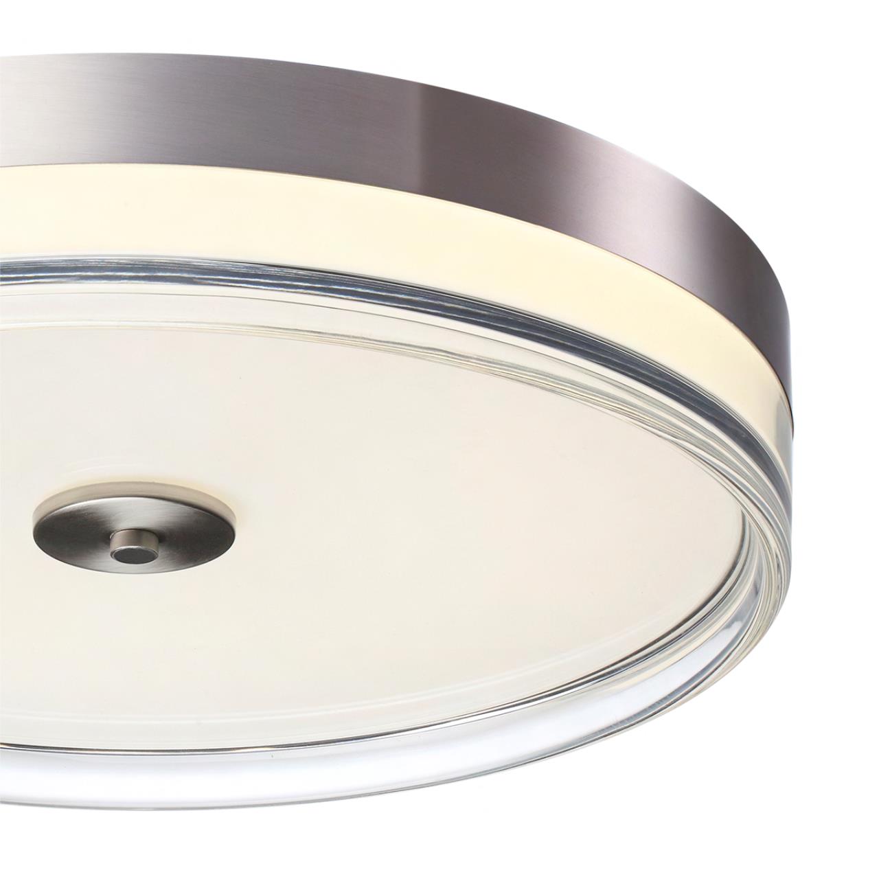 Настенно-потолочный светильник 40*8,2 см, LED 76W 4000K Sonex Eterna 7727/76L никель/прозрачный