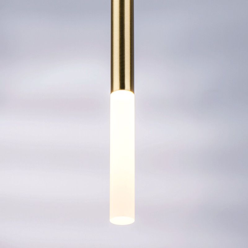 Подвесная люстра *34*41-121 см, *LED*40W, 3000K, Lightstar Tubo L8T747133, золотой