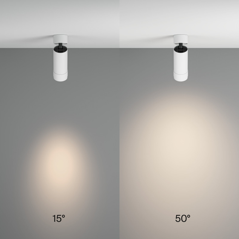 Светильник 6 см, 12W, 4000K, Maytoni Focus Zoom C055CL-L12W4K-Z-W, белый