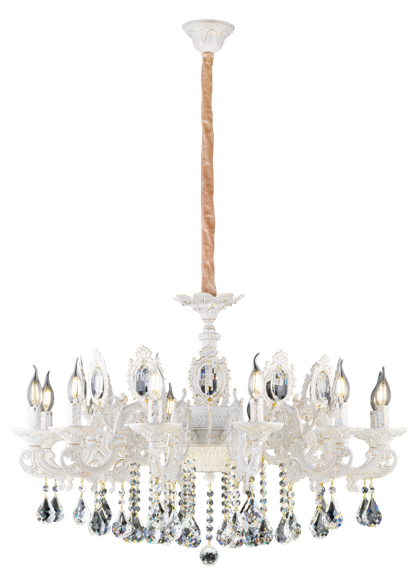 Люстра 870*570-1190, 12*E14, 60W NewRgy Premium 5074/12 WH+GD, WH+GD