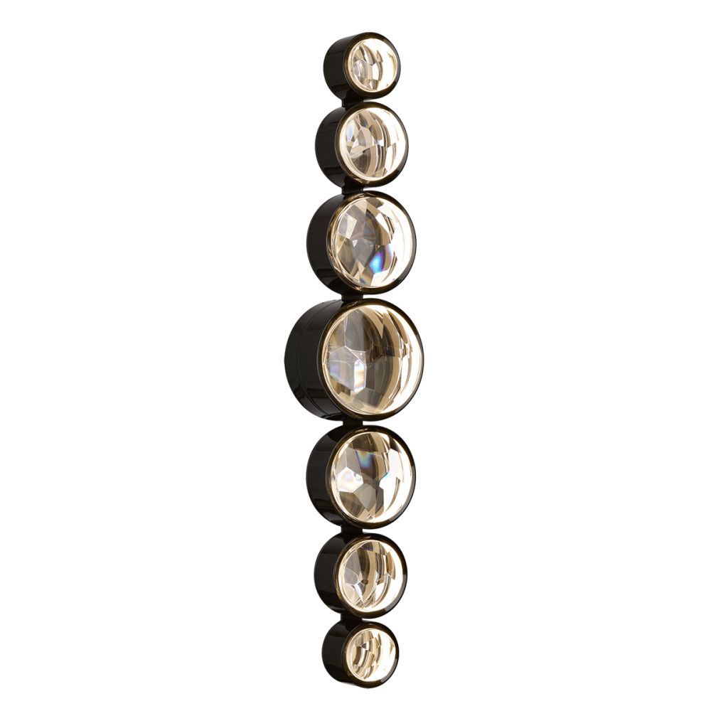 Светильник 69 см, 15W, 3000-4000K, Odeon Light 7174/15WL, черный-хрусталь