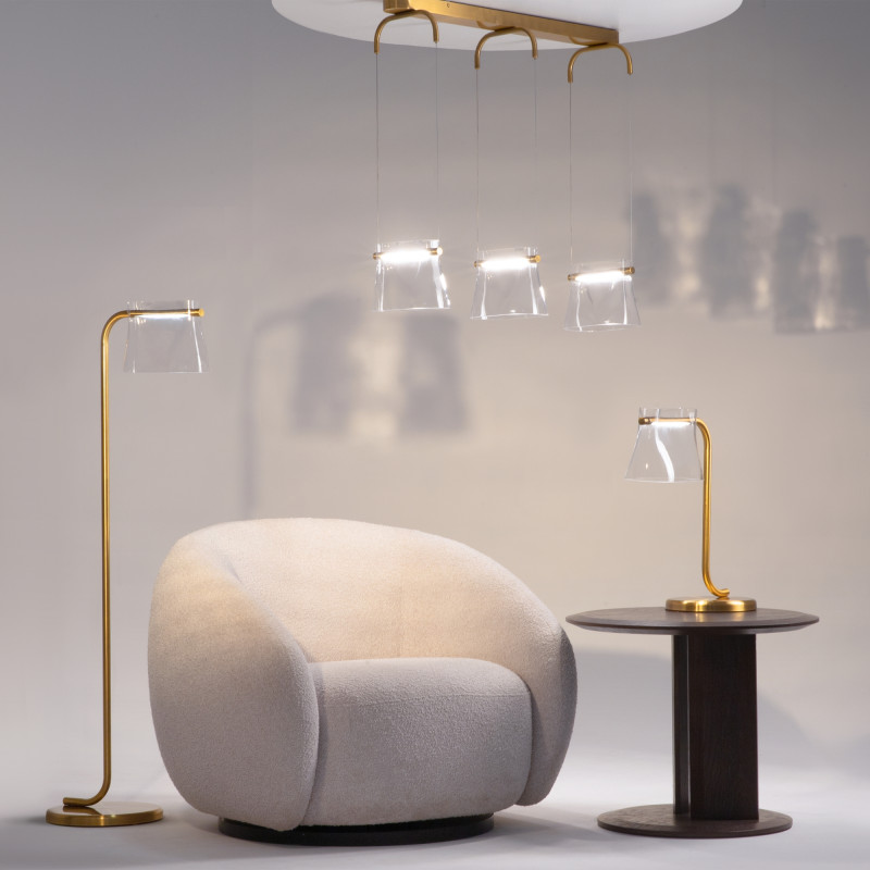 Подвесной светильник 23*81*320,5 см, LED 20W 3000K Maytoni Modern Cabaret MOD170PL-L24BS3K латунь