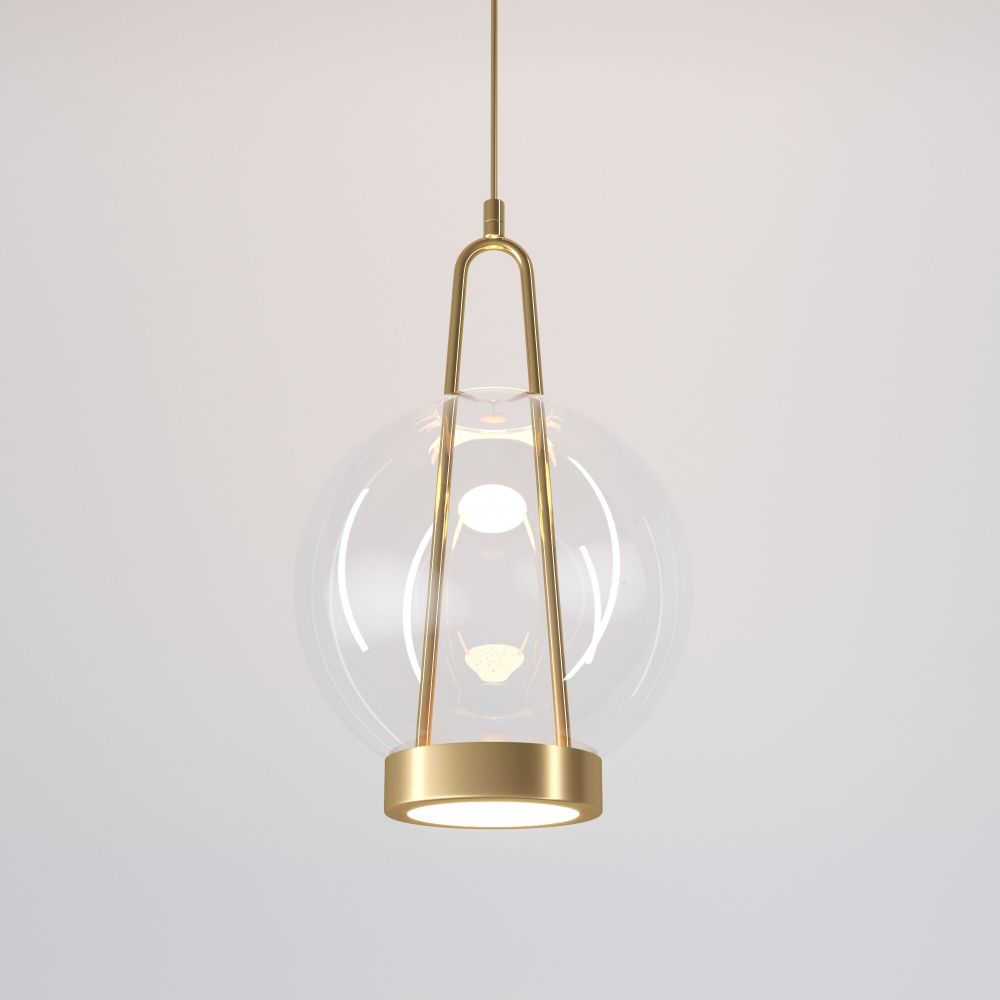 Подвесной светильник 20*20*40-120 см, LED*15W, 3000K, Eurosvet Frasco 50267/1 LED, латунь, a069344