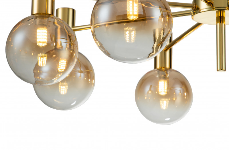 Светильник на штанге 750*750*222/1200 мм, 8*G9 золото Indigo Collana V000222