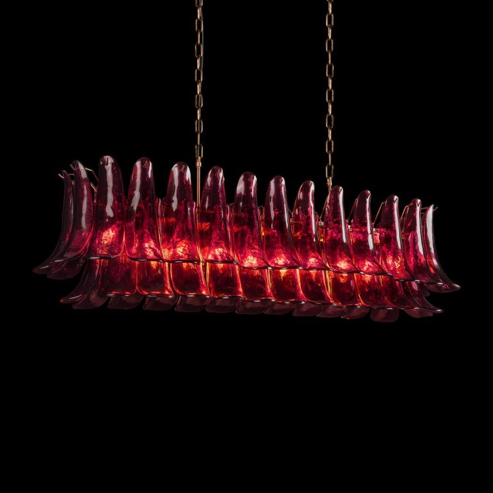 Подвесная люстра 120 см, Loft IT Lilou 10600/1200R Burgundy, бронза