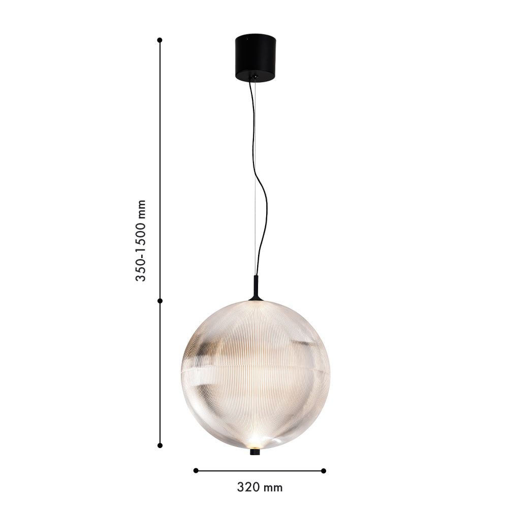 Подвес *20*35-150 см, 1*LED*12W, 3000K, Favourite Planitis 4806-2P, черный