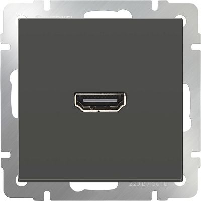 WL07-60-11/ Розетка HDMI (серо-коричневый), 4690389097485