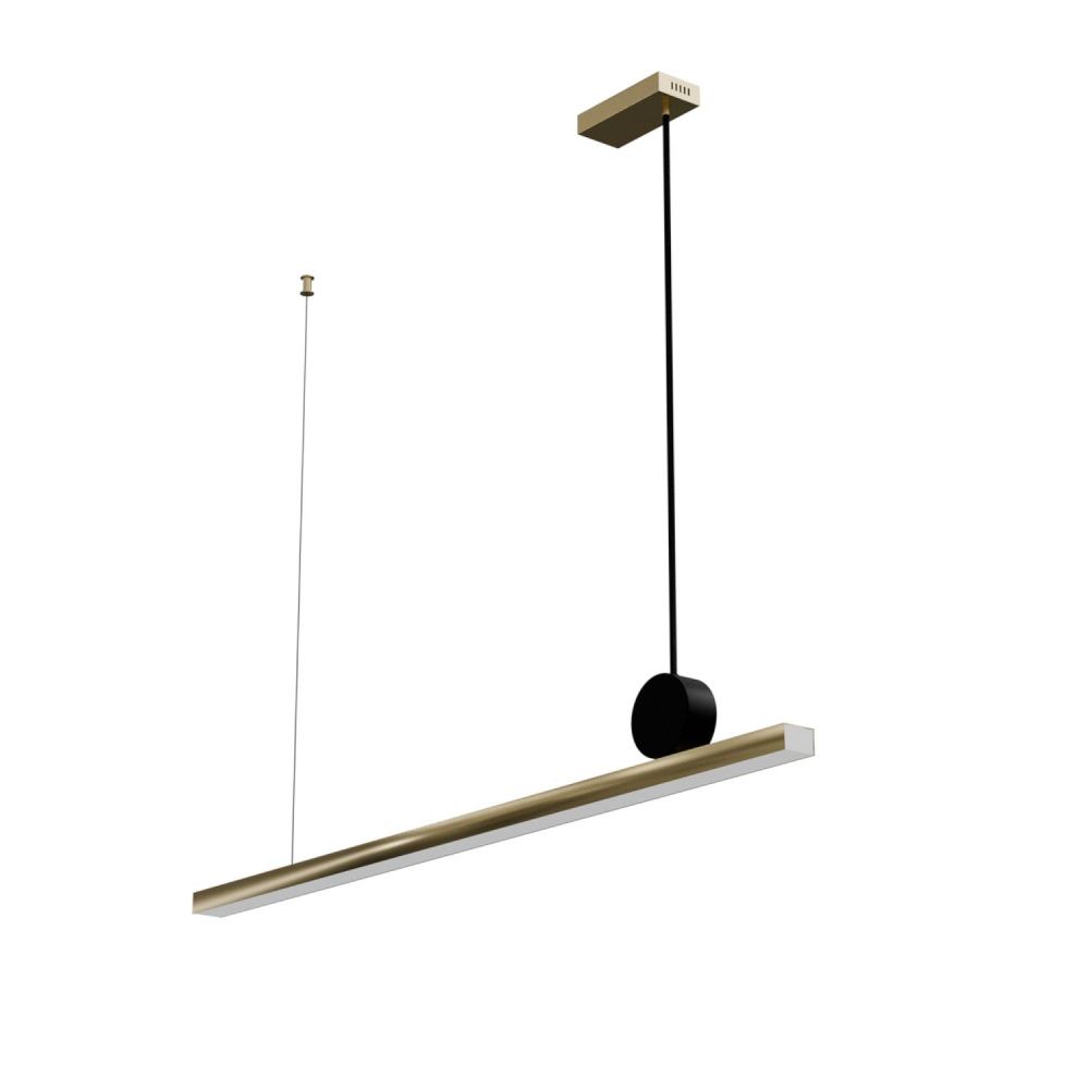 Светильник подвесной 118*15-190 см, 1*LED*42W, 3000-6000K, Lightera Manitoba LE111L-118GB WIFI COPPER, золотой