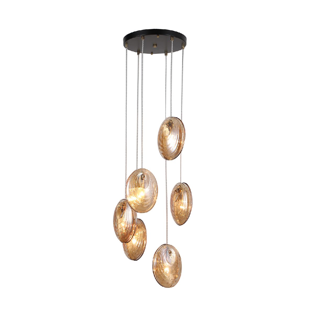 Каскадная люстра 38 см, F-Promo Media 4485-6P, черный