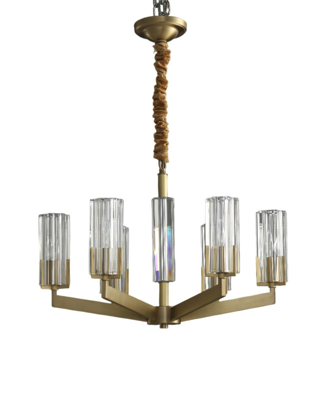 Подвесная люстра 60*97 см, 6*E14, 240W, Moderli Brass V11074-6P латунный