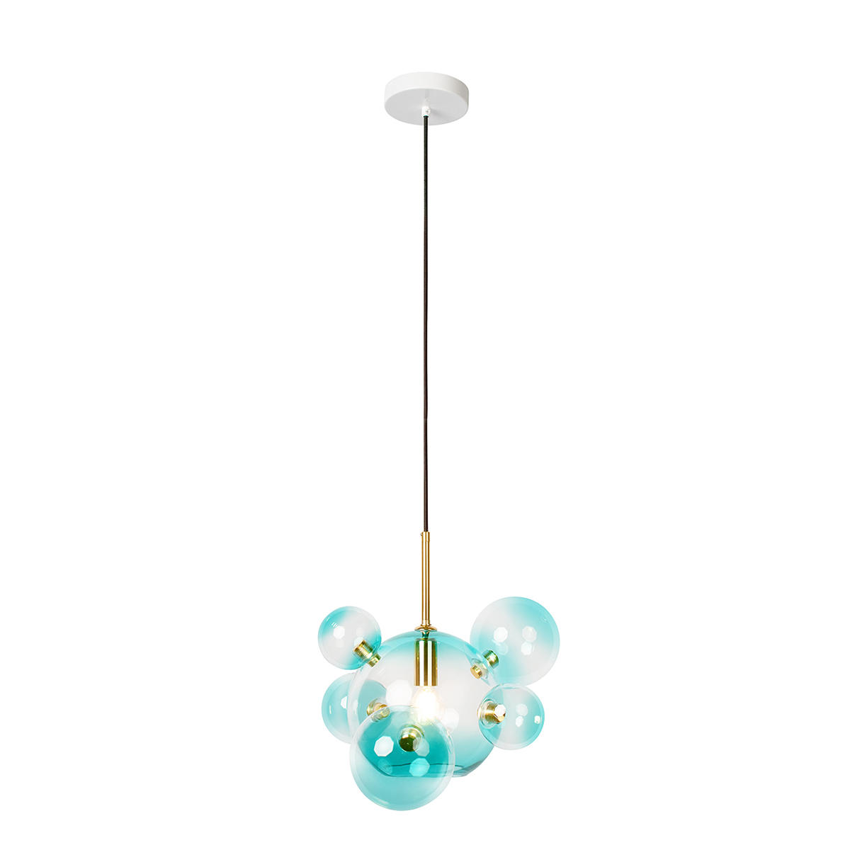 Подвесной светильник 41*31 см, 1*E14*40W LOFT IT Bolle 2027-P6 Blue mini золото