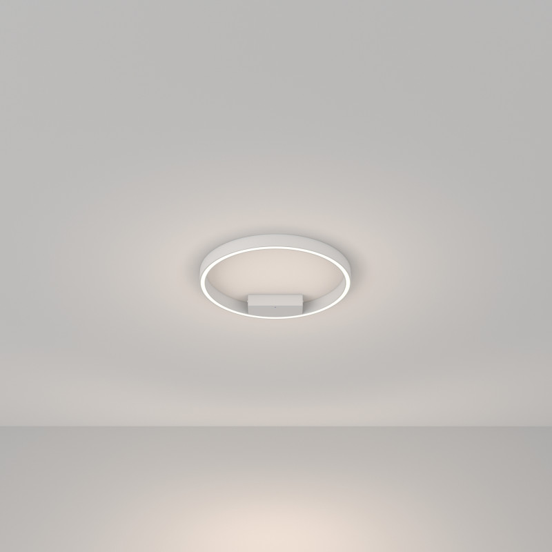 Накладной светильник 40*40*3,5 см, LED, 24W, 3000К-4000К, Maytoni Rim MOD058CL-L25WK белый