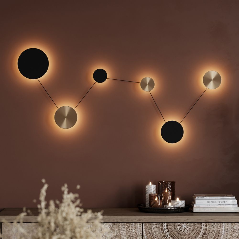 Настенный светильник 220 см, 36W, 3000K, Odeon Light 7115/36WL, черный-бронза