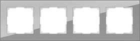 WL01-Frame-04 / Рамка на 4 поста (серый,стекло), 4690389061288