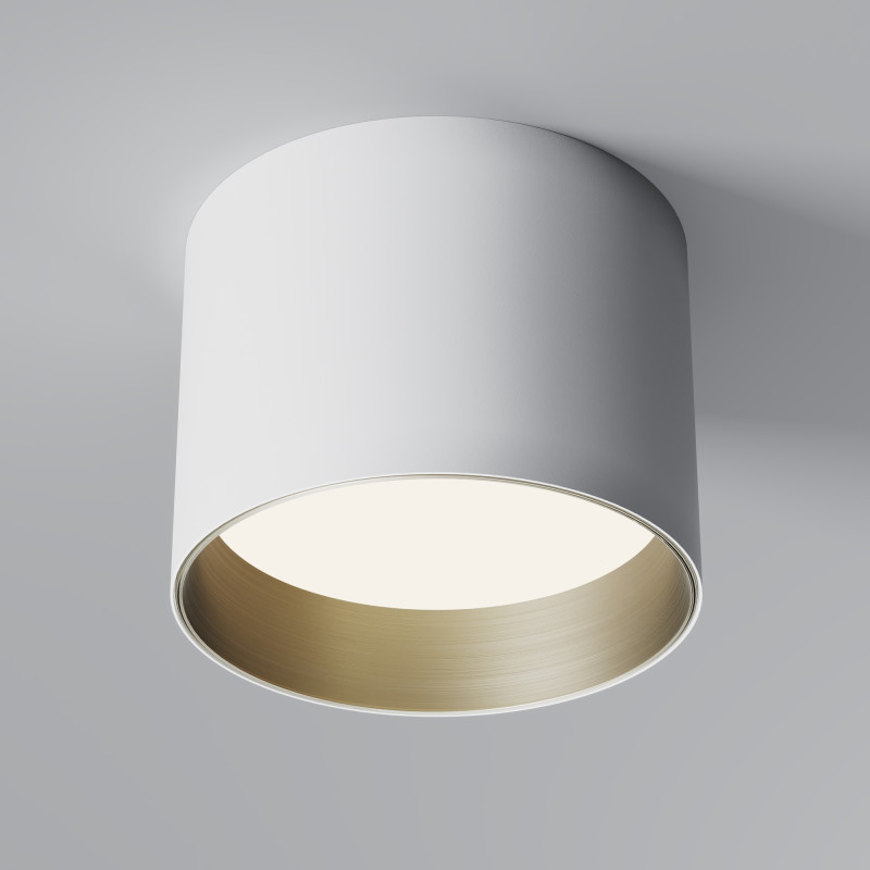 Накладной светильник 8,5*8,5*6,5 см, 1*GX53, 15W, Maytoni Technical GLAM C096L-GX53-WBS латунный