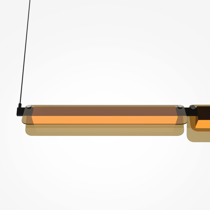 Подвесной светильник 93*12*312 см, LED, 20W, 3000К, Maytoni FLAT MOD296PL-L20BC3K черный