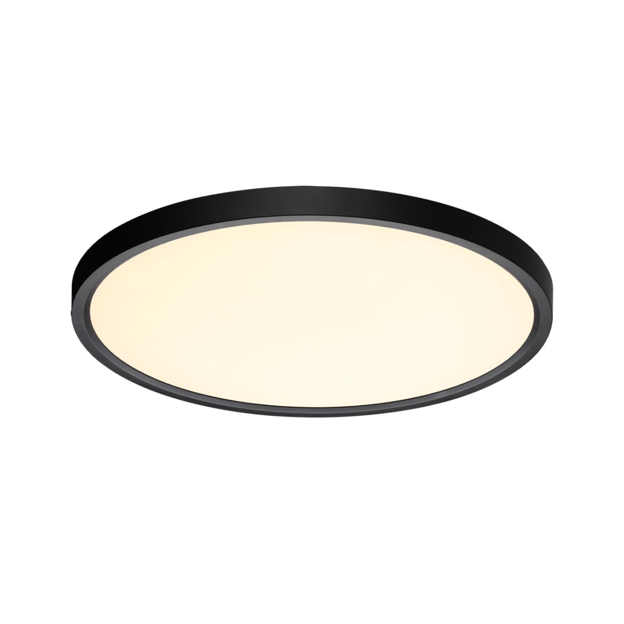 Cветильник 40*2,5 см, LED 32W, 3000/4000 К, IP40, белый/черный, пластик Sonex Alfa Black, 7660/32L