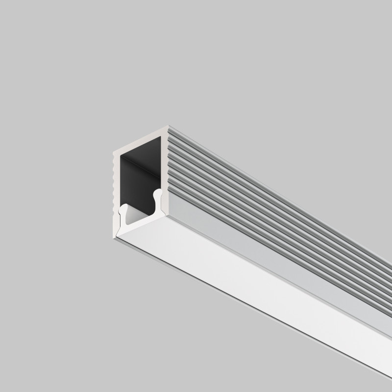 Алюминиевый профиль  Накладной 2000*9*7,8 мм для светодиодной ленты Maytoni Led strip Серебро ALM-0809-S-2M