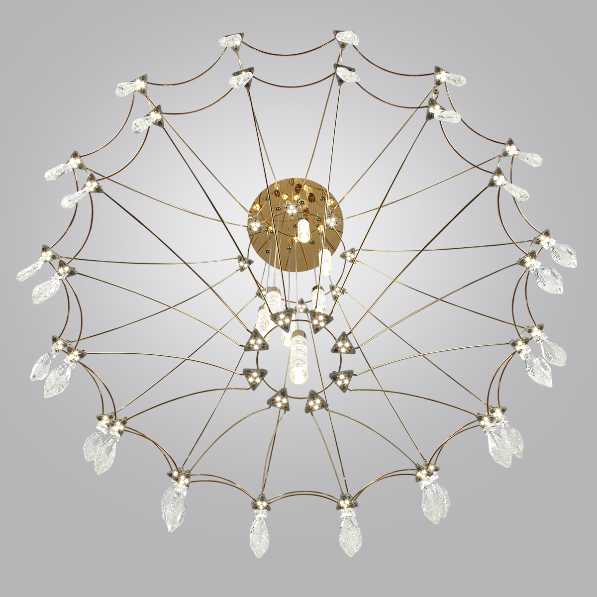 Потолочный светильник 103*LED*51W, 4000К, 4590lm Odeon Light Flamenco 7000/51CL, золото