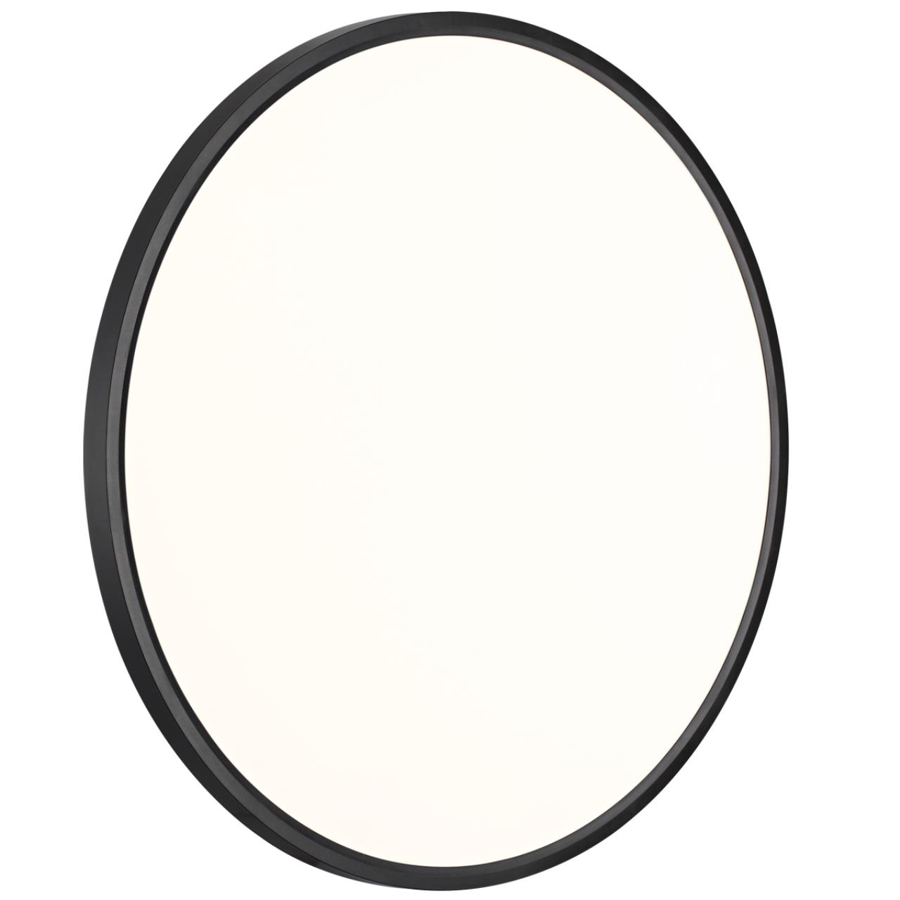 Cветильник 60*2,5 см, LED 48W, 3000/4000 К, IP40, белый/черный, пластик Sonex Alfa Black, 7660/48L