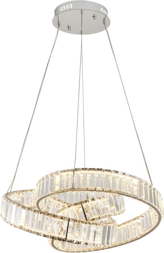 Подвесная люстра 60 см, 80W, 3000-6500K, Stilfort Vintage 4020/09/06P, хром