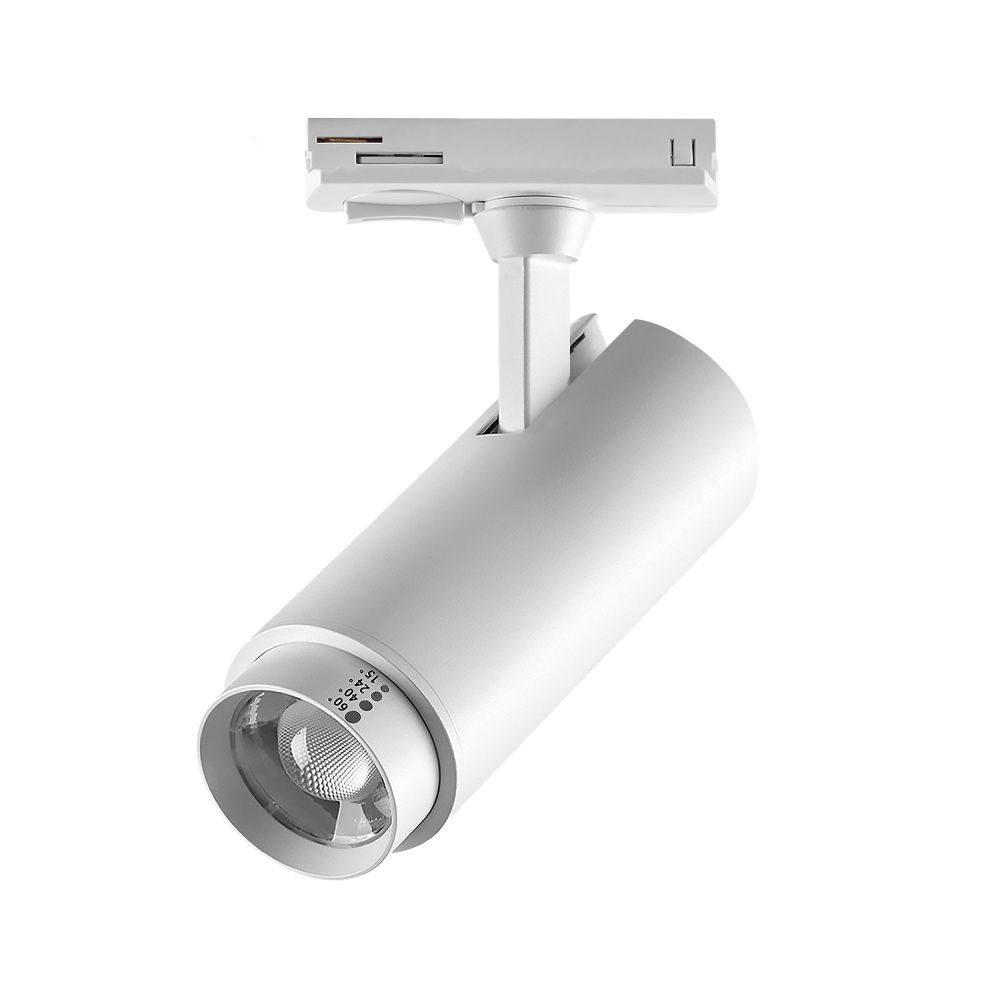 Светильник светодиодный трековый профессиональный с выбором мощности, цветовой температуры и угла освещения д/трековых систем BARRA Fuoco P+CCT Lightstar 218016