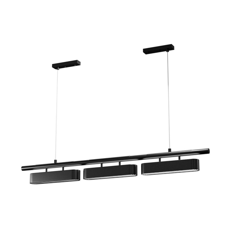 Светильник подвесной 140*14-180 см, 3*LED*10W, 3000-6000K, Lightera Huron LE118L-3B SMART, Черный