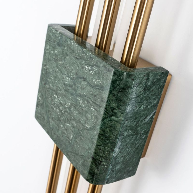 Бра 12*50 см, LED 8W 4000K MODELUX ML.566.04 латунь/зеленый