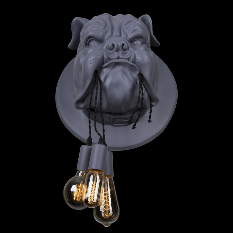 Светильник *41 см, 3*E27*W, Loft It 10177 Grey Bulldog, Серый