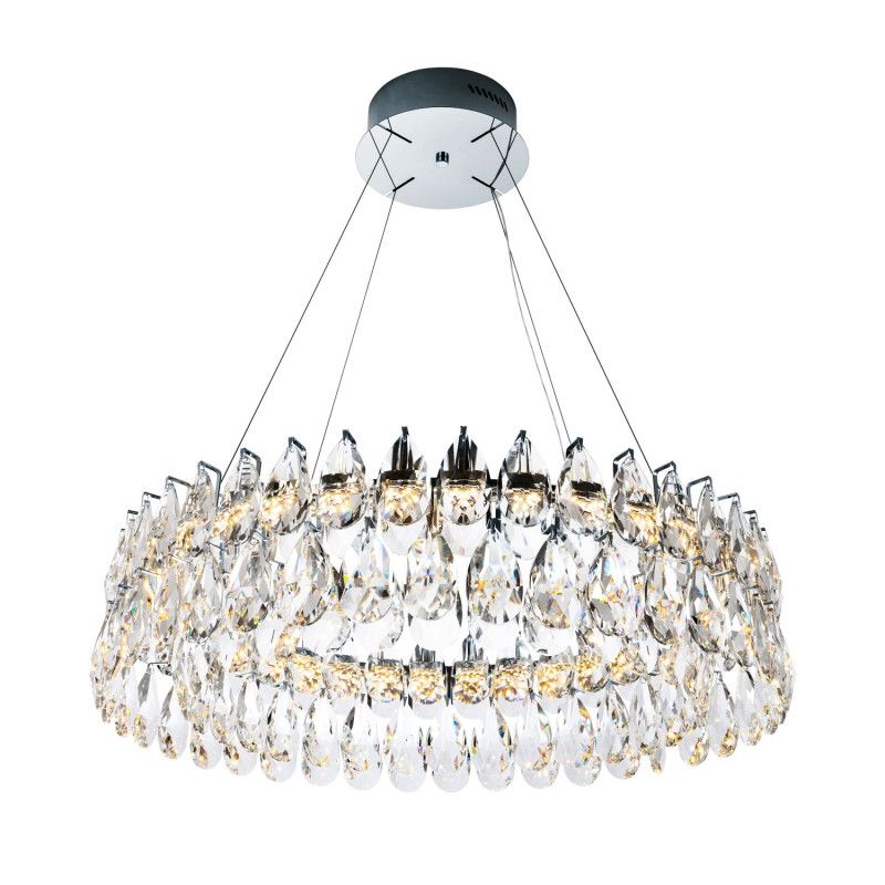 Подвесная люстра 80*80/100 см,  LED 45W 3000-5500K MODELUX premium ML.6901.800P CR хром