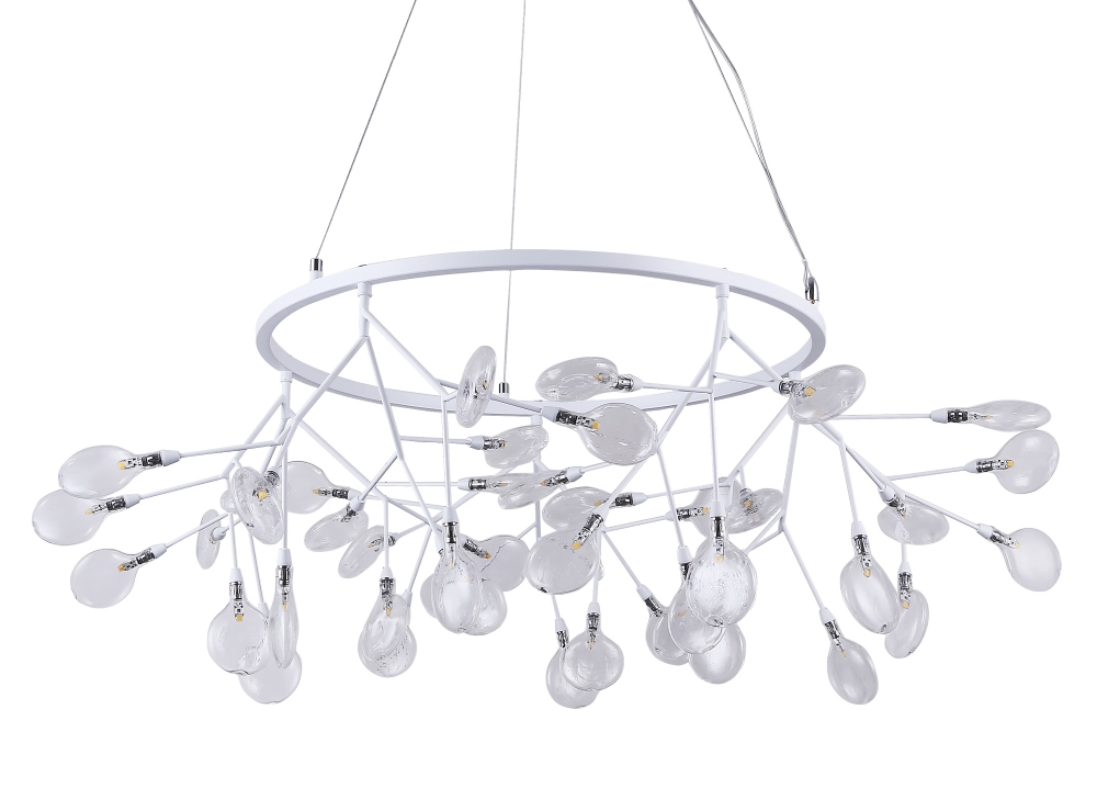 Светильник подвесной 105 см, Crystal Lux EVITA SP45 D WHITE/TRANSPARENT Белый