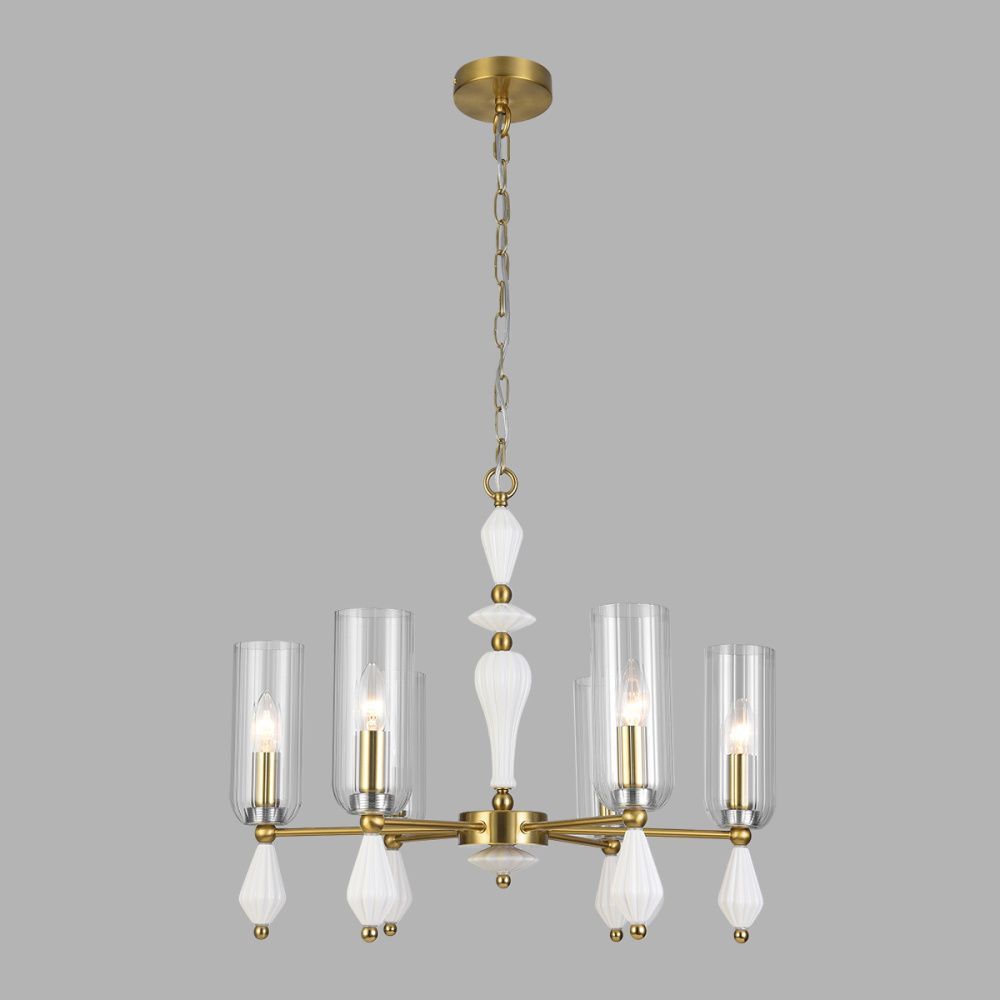 Подвесная люстра 60 см, Lumion Neoclassi Galana 8428/6, латунь