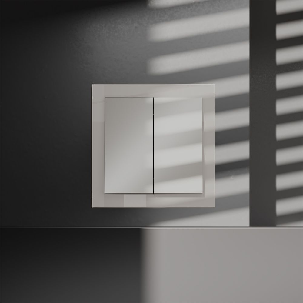 Перекрестный переключатель встраиваемый двухклавишный 10А, кашемир Voltum S70 VLS020503, Пластик Soft touch